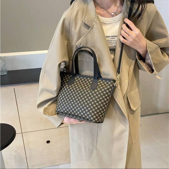 ⚠️Clearance Black And Brown Print Shoulder Tote Bag - Picture 2 of 8